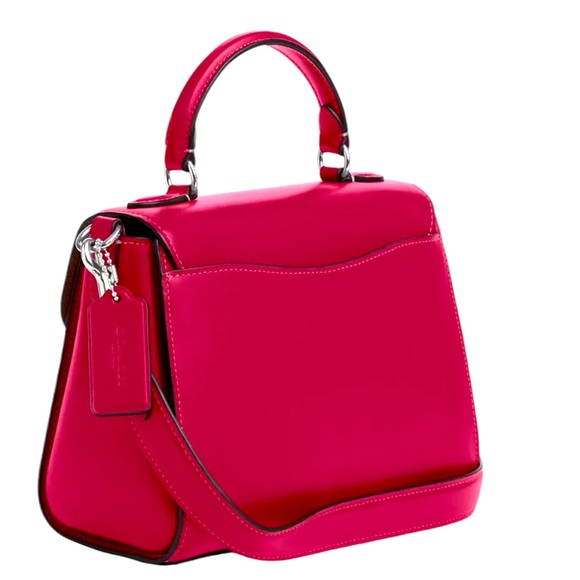 COACH Morgan Top Handle Satchel Bag, Silver/Bright Violet, NWT - Picture 2 of 6